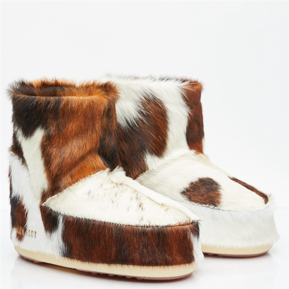 Moon Boot Icon Low Cow Print Nolace Pony Boots